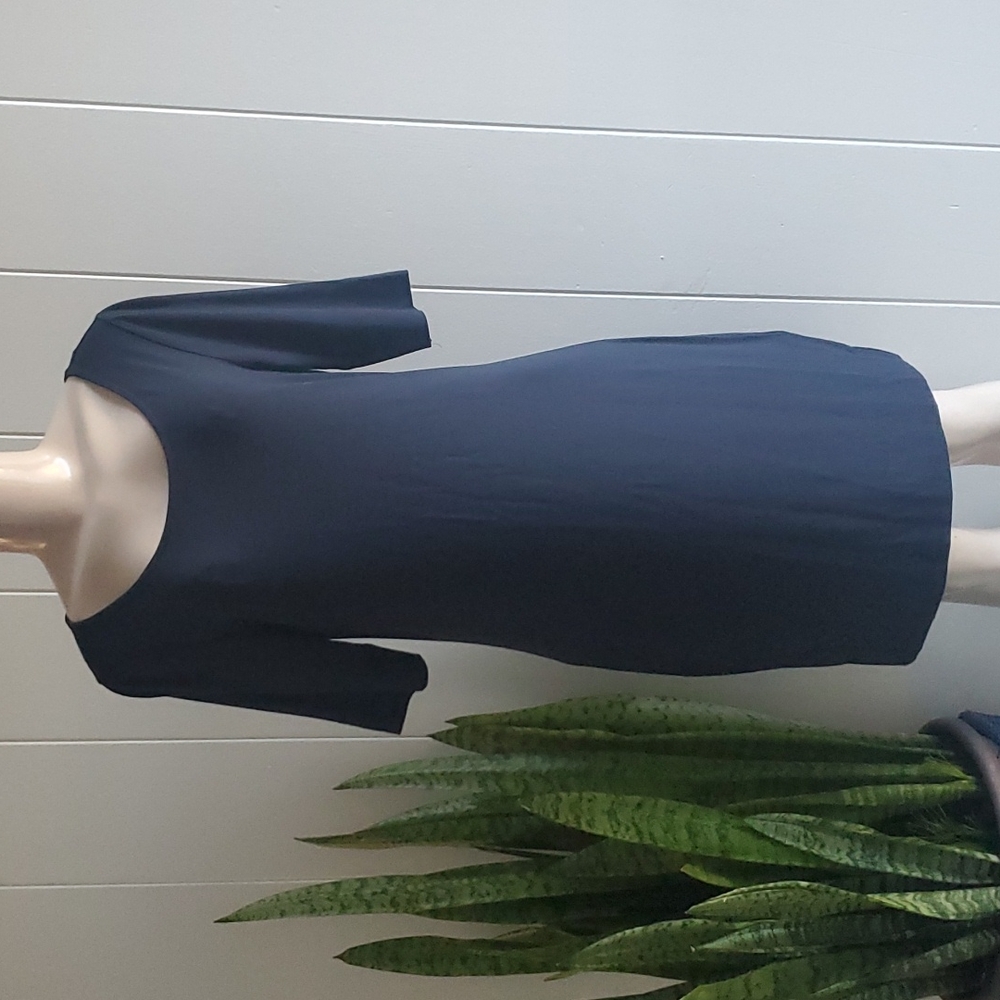 JONES & CO NEW YORK NAVY BLUE DRESS SIZE MEDIUM